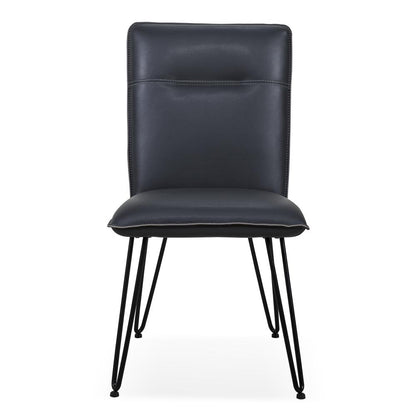 Demi Hairpin Leg Modern Dining Chair in Cobalt, set of 2