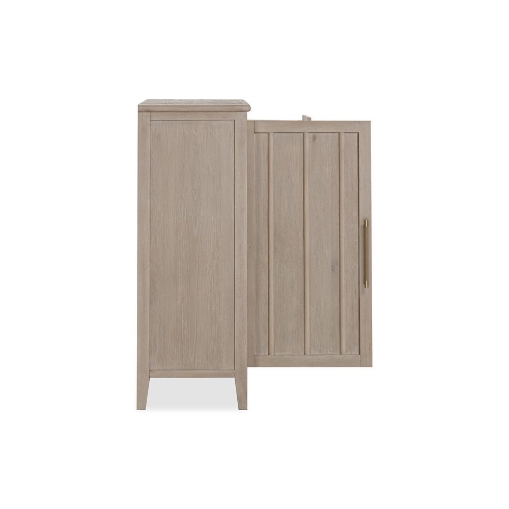 Camden Six Drawer One Door Oak Wood Chest in Chai