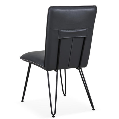 Demi Hairpin Leg Modern Dining Chair in Cobalt, set of 2