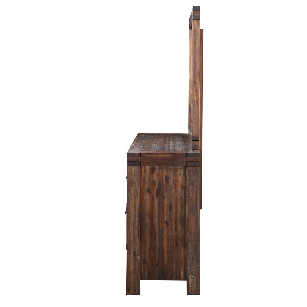 Meadow Six Drawer Solid Wood Dresser in Brick Brown (2024)
