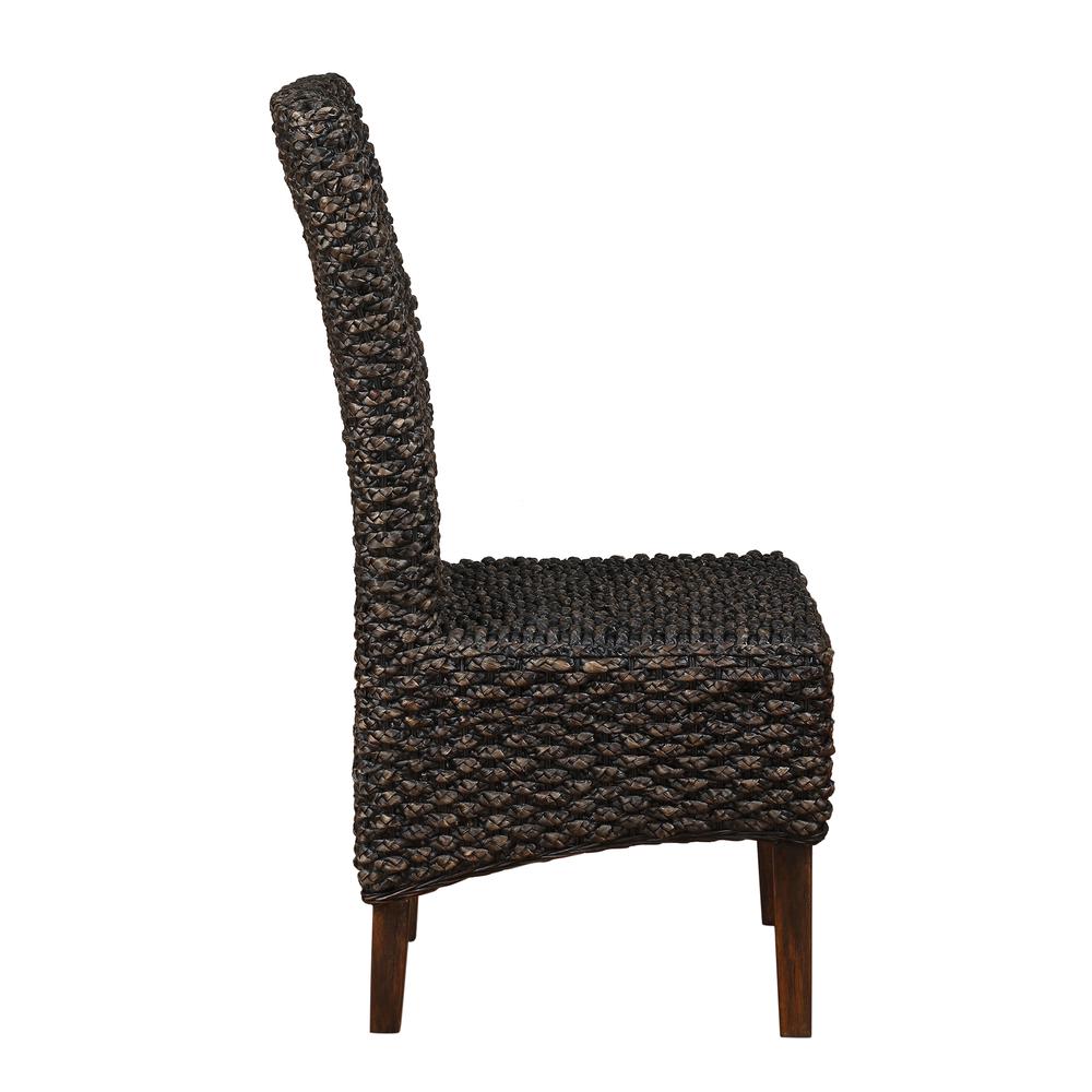Meadow Wicker Dining Chair in Brick Brown, set of 2