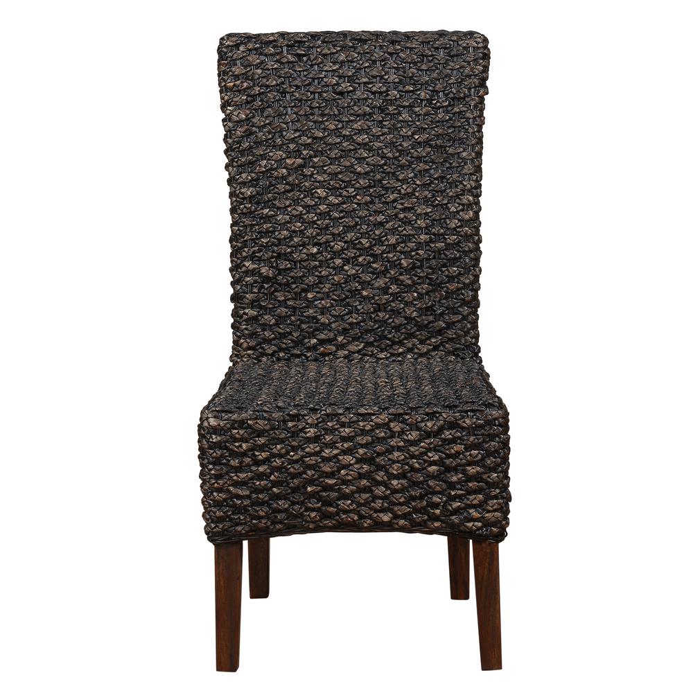 Meadow Wicker Dining Chair in Brick Brown, set of 2
