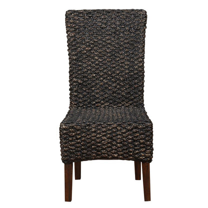 Meadow Wicker Dining Chair in Brick Brown, set of 2