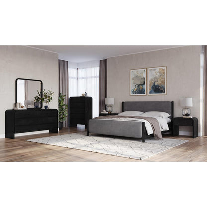 Elora Seven Drawer Dresser in Jet Black Ash