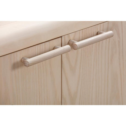 Liv Four Door Ash Wood Sideboard in White Sand