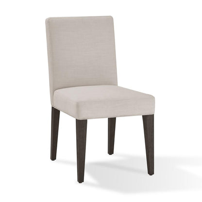 Modesto Upholstered Side Chair in Abalone Linen and French Roast, set of 2