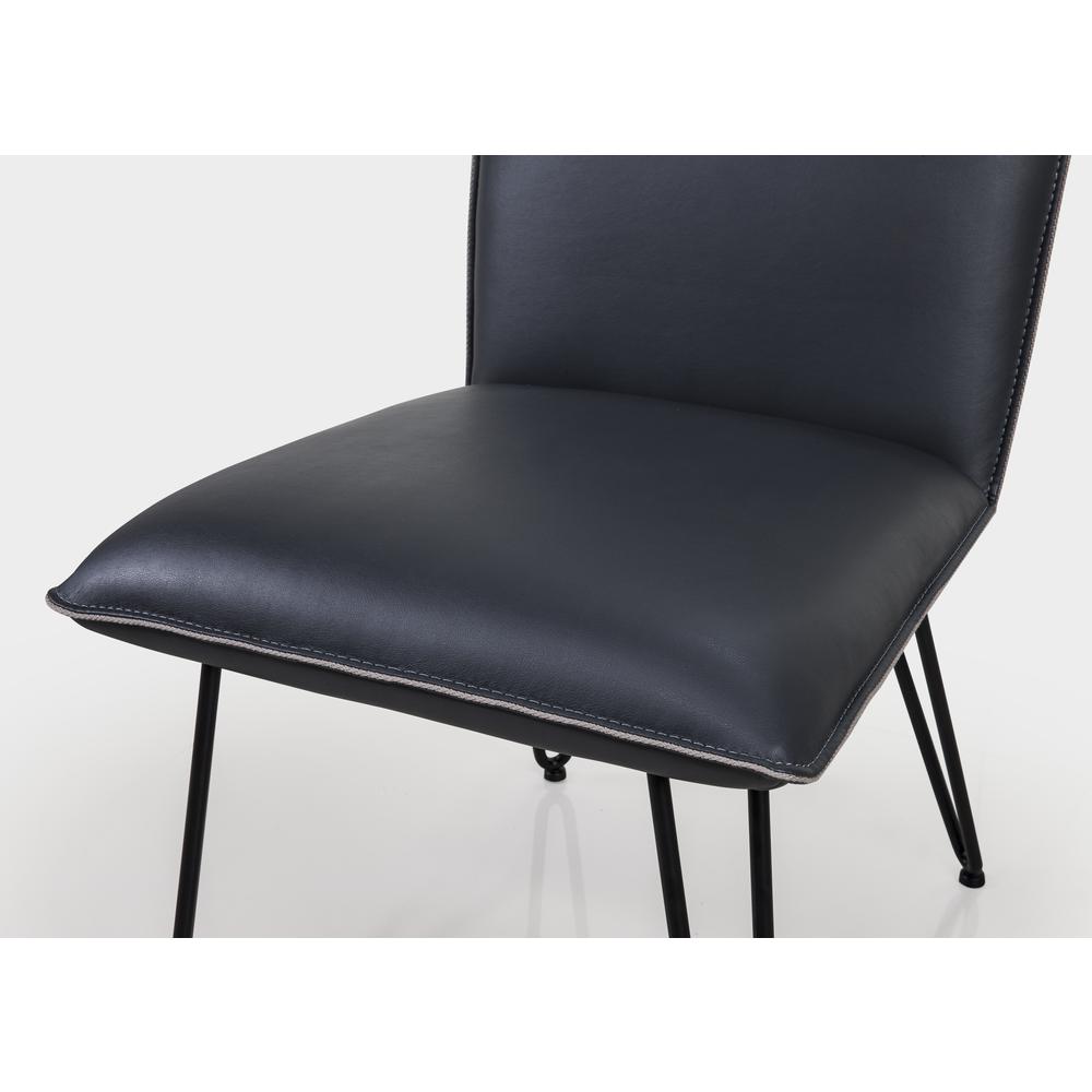 Demi Hairpin Leg Modern Dining Chair in Cobalt, set of 2