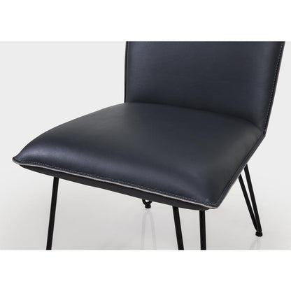 Demi Hairpin Leg Modern Dining Chair in Cobalt, set of 2