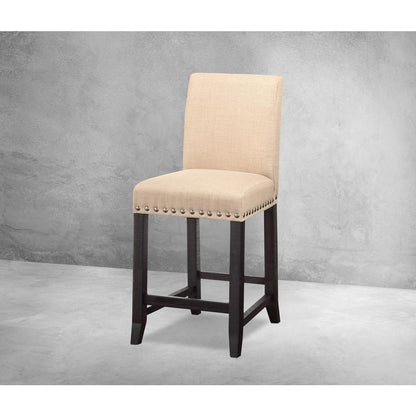 Yosemite Upholstered Kitchen Counter Stool in Cafe, set of 2