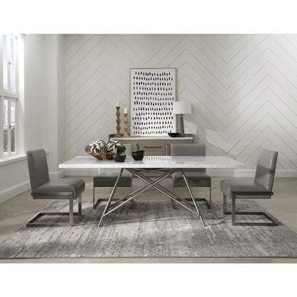 Coral Synthetic Leather Upholstered Dining Chair