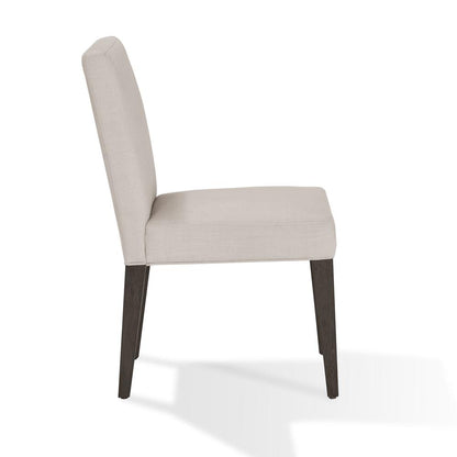 Modesto Upholstered Side Chair in Abalone Linen and French Roast, set of 2