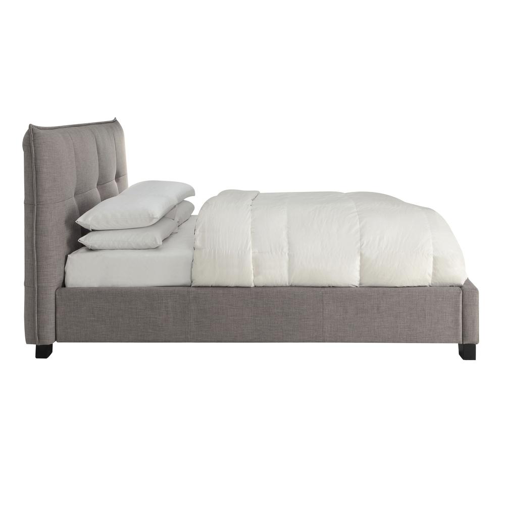 Adona Upholstered Footboard Storage Bed in Dolphin Linen