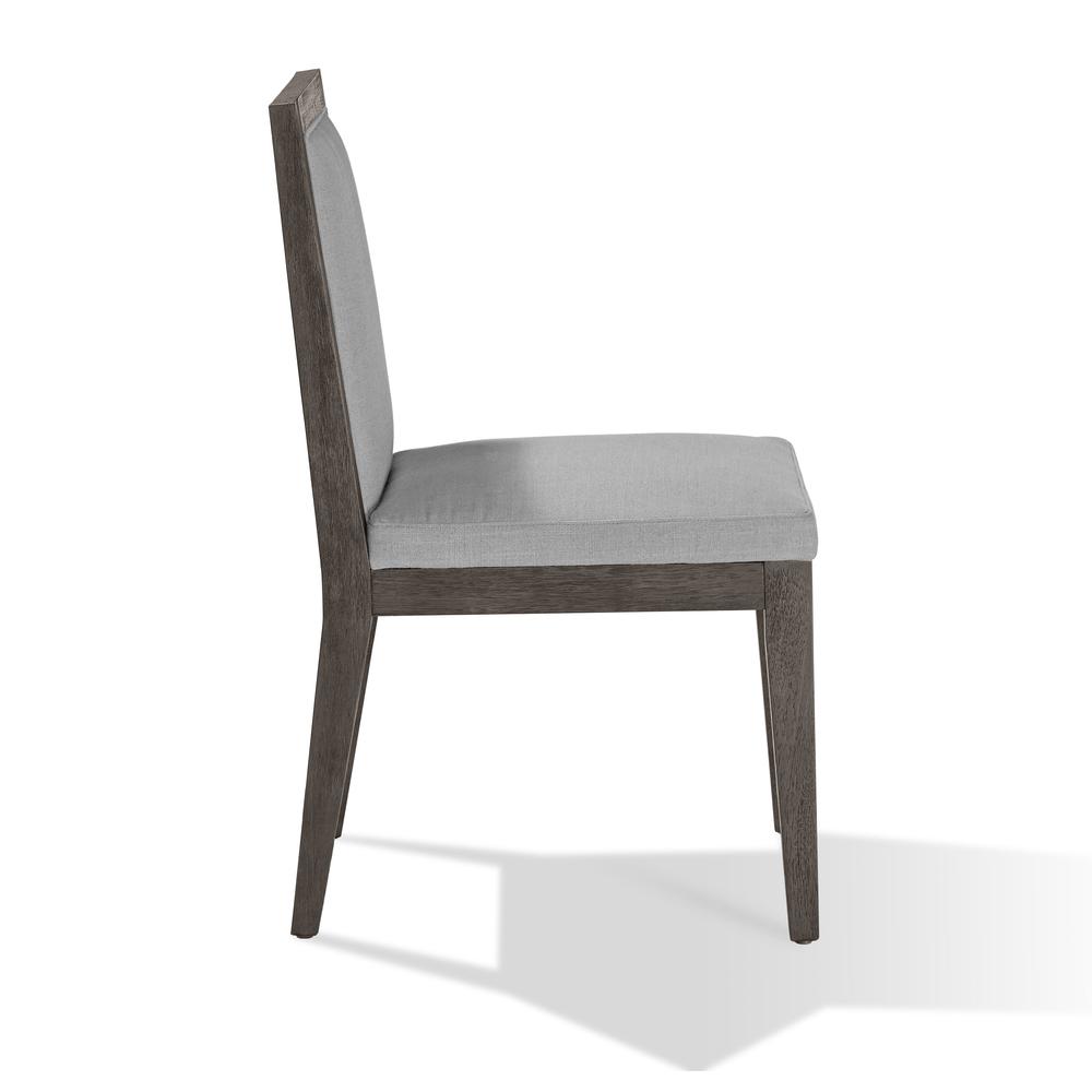 Modesto Wood Frame Upholstered Side Chair in Koala Linen, set of 2