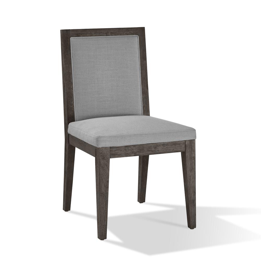 Modesto Wood Frame Upholstered Side Chair in Koala Linen, set of 2