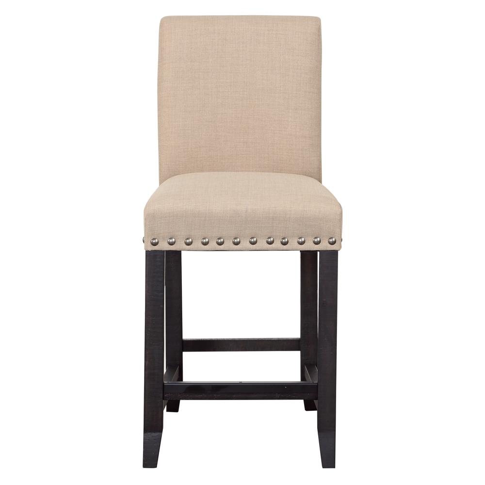 Yosemite Upholstered Kitchen Counter Stool in Cafe, set of 2