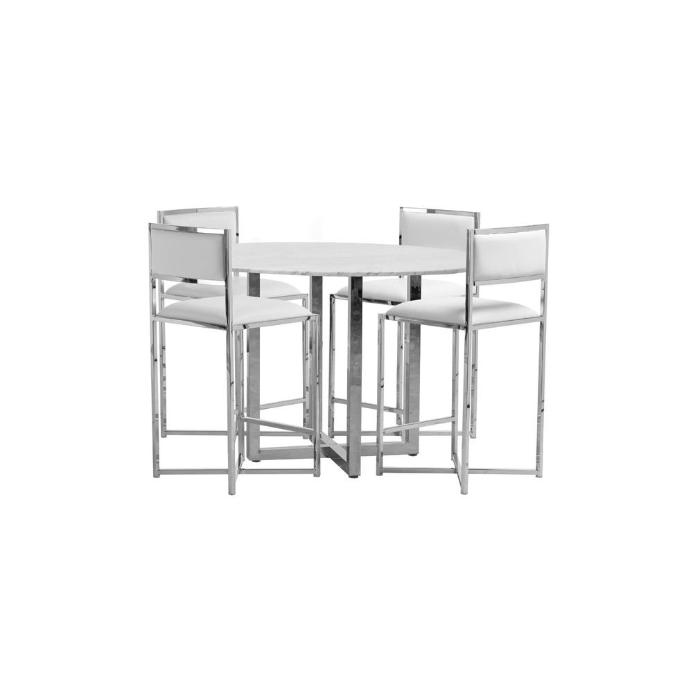 Amalfi X-Base Counter Stool in White, set of 2