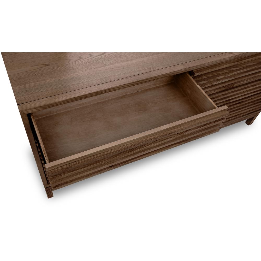 Tanner Six Drawer Ash Wood Dresser in Roux