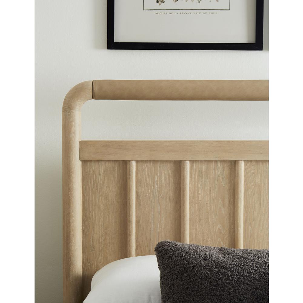 Camden Shiplap Oak Wood Platform Bed in Chai