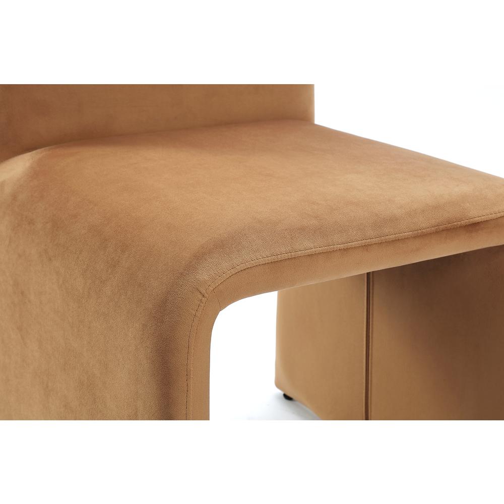 Winston Fully Upholstered Side chair in Whiskey Velvet, set of 2