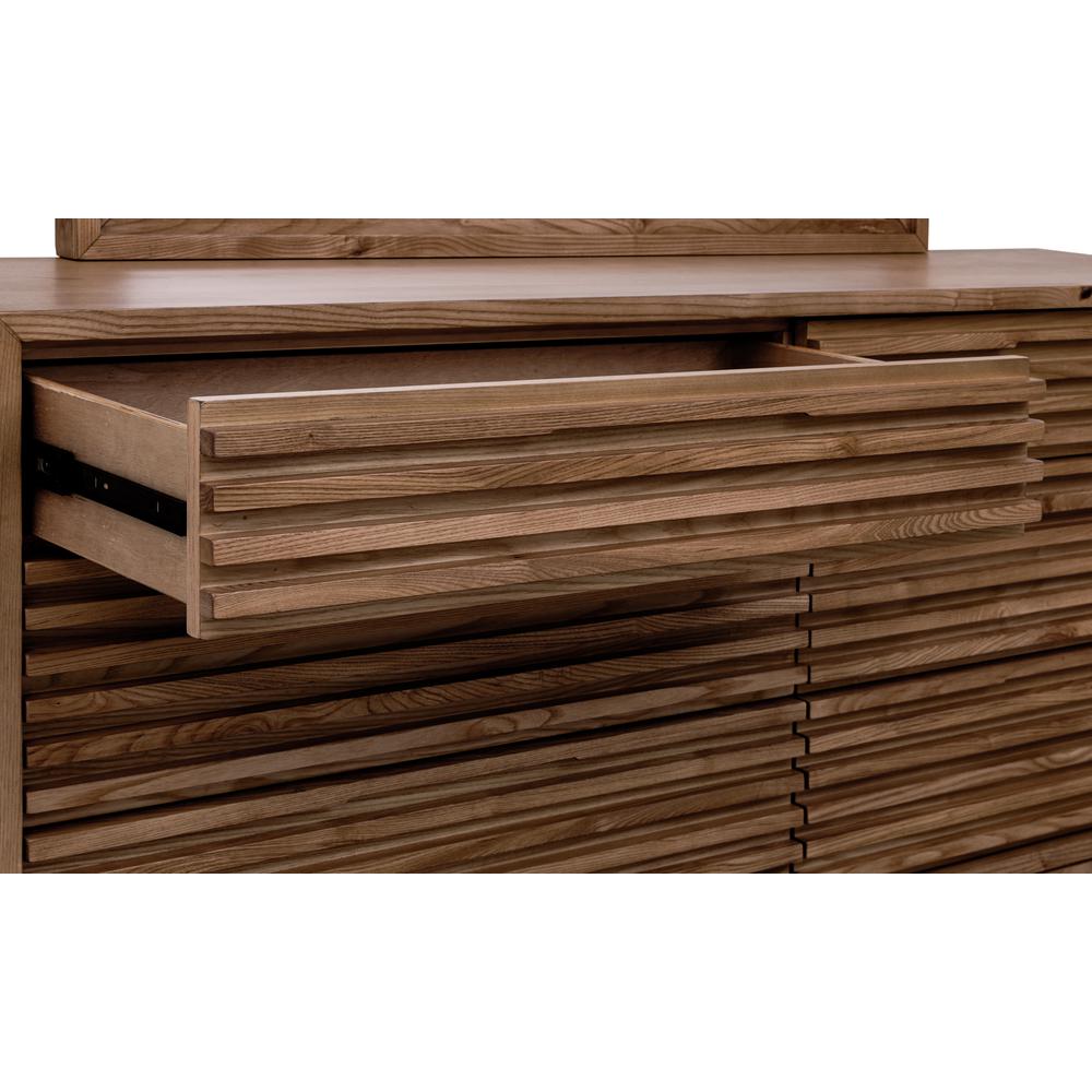 Tanner Six Drawer Ash Wood Dresser in Roux
