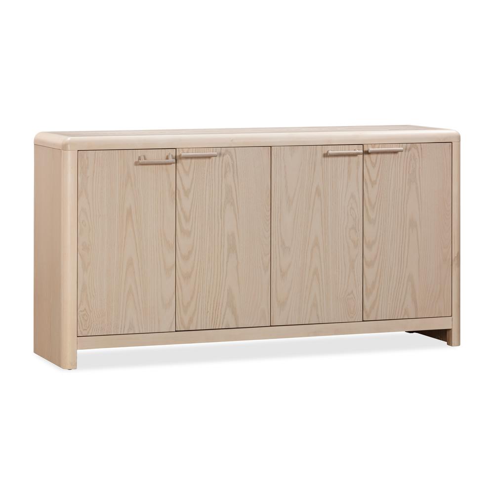 Liv Four Door Ash Wood Sideboard in White Sand