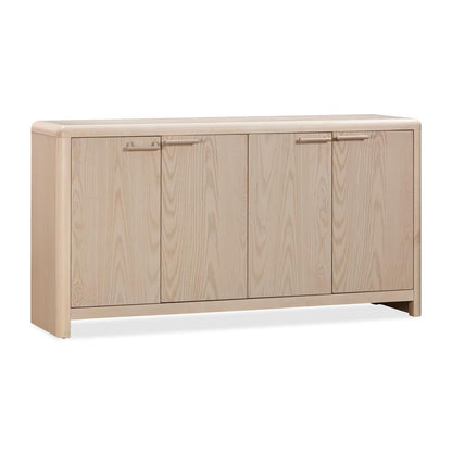 Liv Four Door Ash Wood Sideboard in White Sand