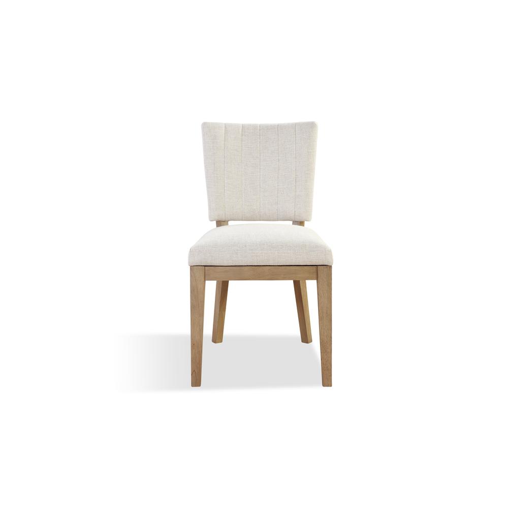 Sumner Channel Back Upholstered Dining Chair in Natural, set of 2