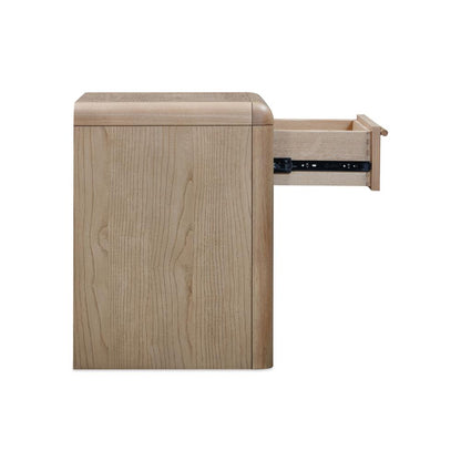 Furano One Drawer One Shelf Ash Wood Nightstand in Ginger