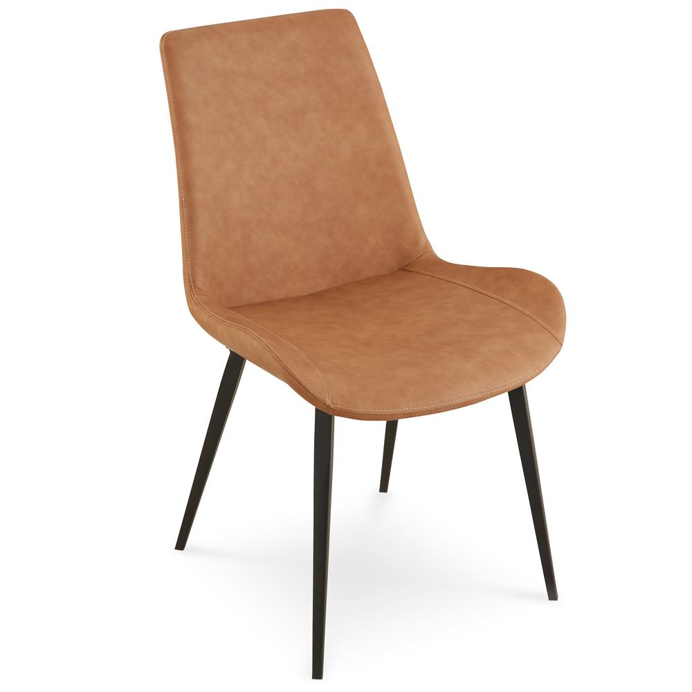 Nicoya Upholstered Dining Chair in Buckskin Synthetic Leather, set of 2