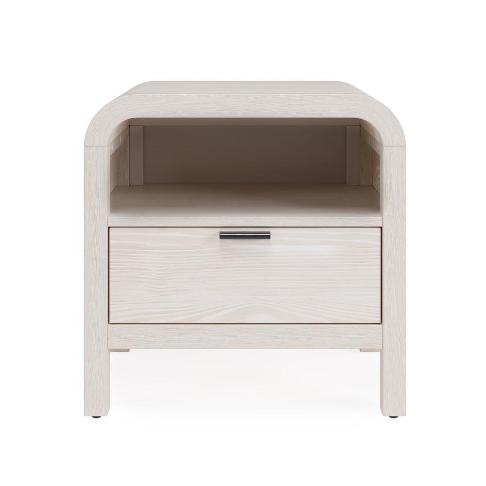 Drake One Drawer One Shelf USB-Charging Nightstand in Sugar