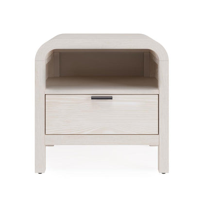 Drake One Drawer One Shelf USB-Charging Nightstand in Sugar
