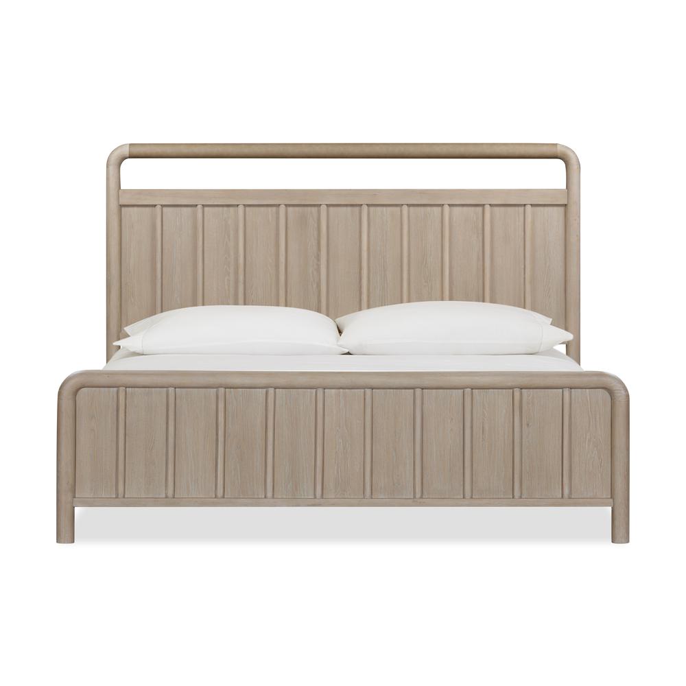 Camden Shiplap Oak Wood Platform Bed in Chai