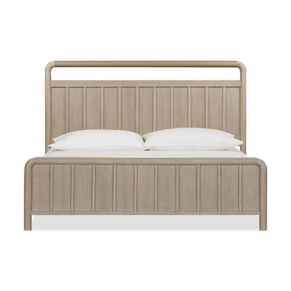 Camden Shiplap Oak Wood Platform Bed in Chai