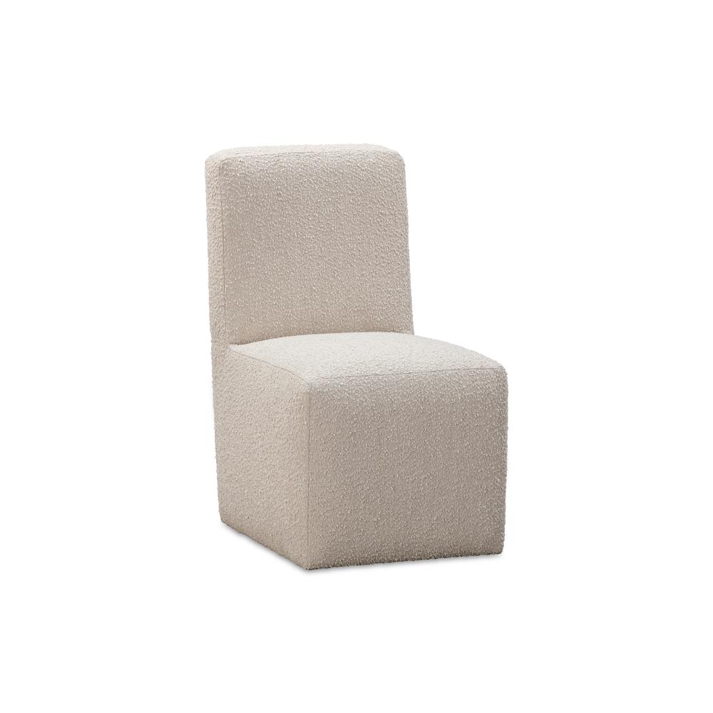 Liv Fully Upholstered Dining Chair in Brun Boucle, set of 2