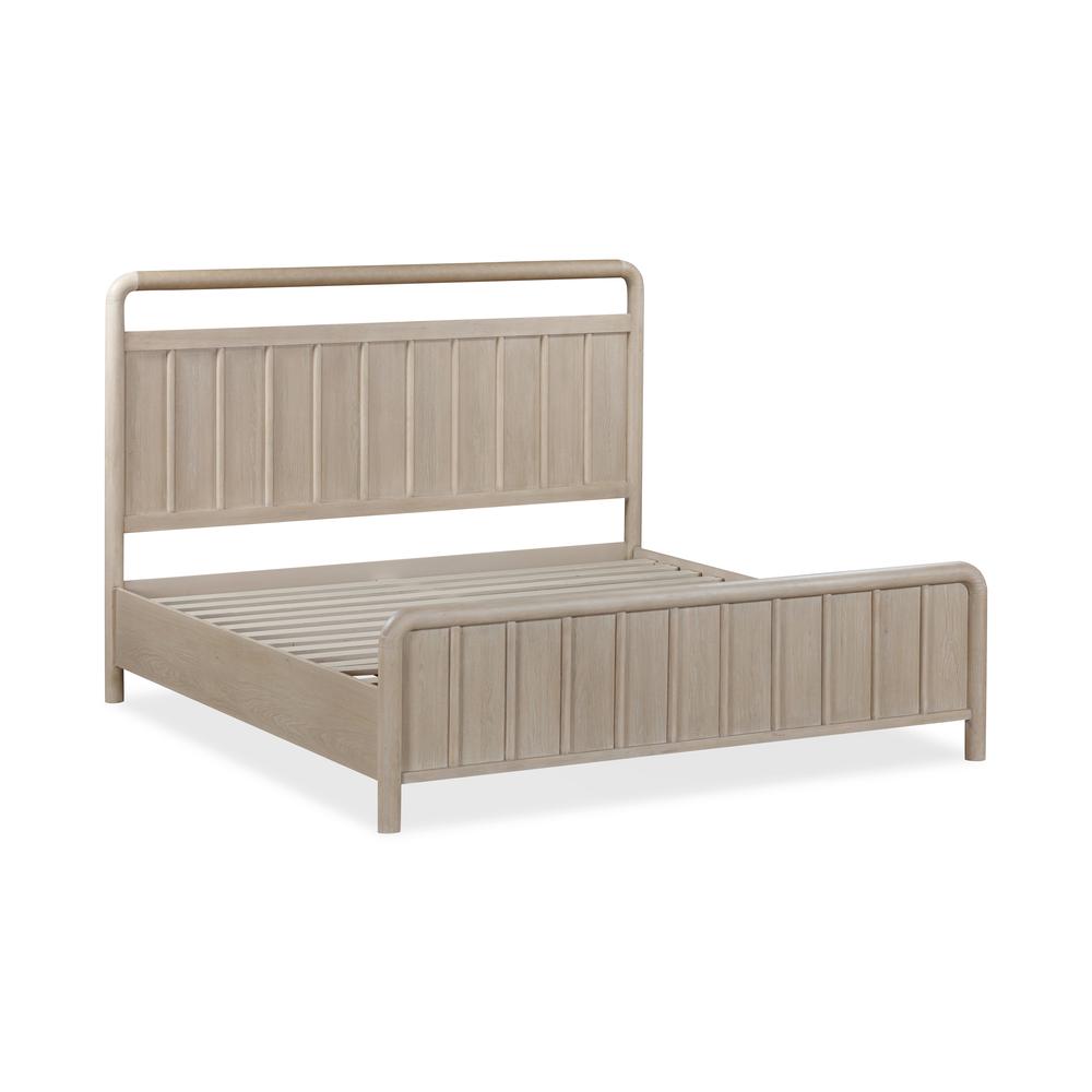 Camden Shiplap Oak Wood Platform Bed in Chai