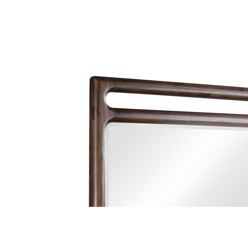 Sol Beveled Glass Wall or Dresser Mirror in Brown Spice