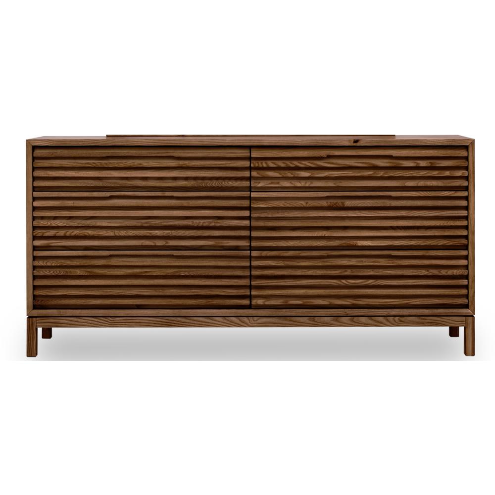 Tanner Six Drawer Ash Wood Dresser in Roux