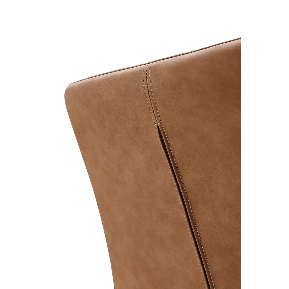 Nicoya Upholstered Dining Chair in Buckskin Synthetic Leather, set of 2