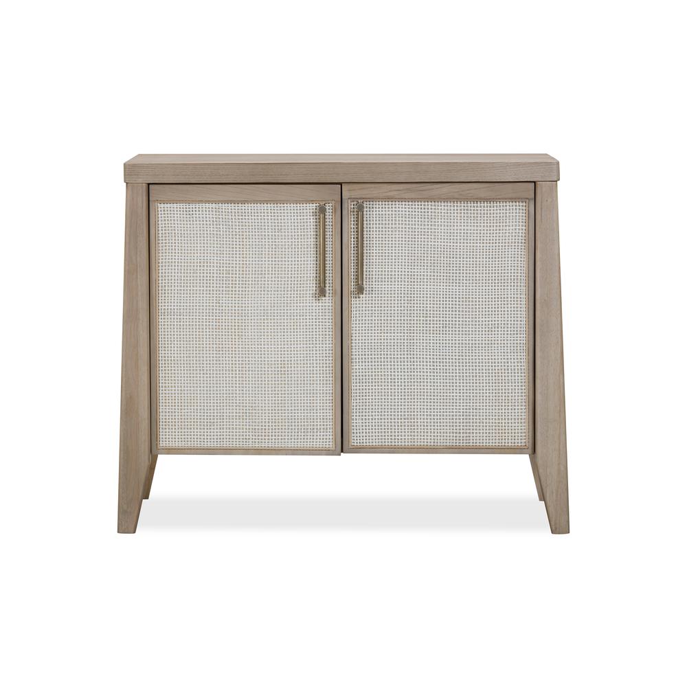 Sumire Two Door Ash Wood Bachelor Chest in Ginger and Natural Cane
