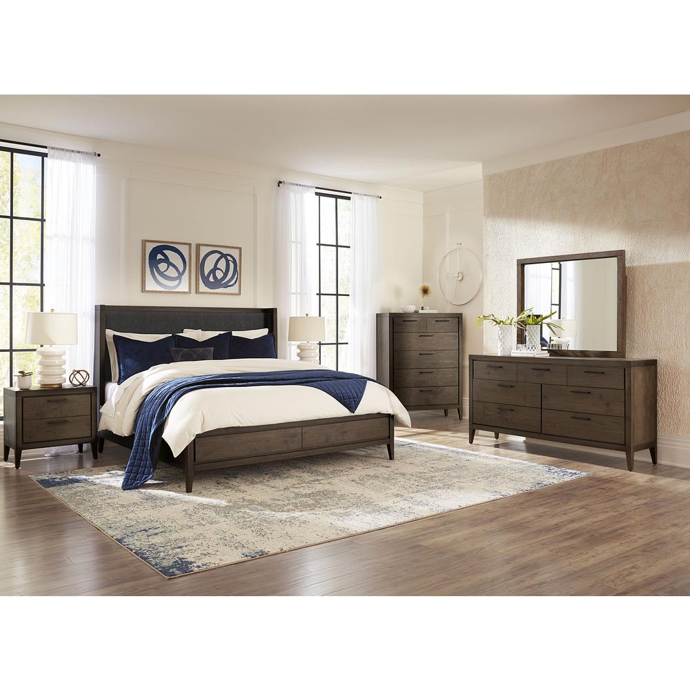 Boracay Five Drawer Walnut Chest in Wild Oats Brown (2024)