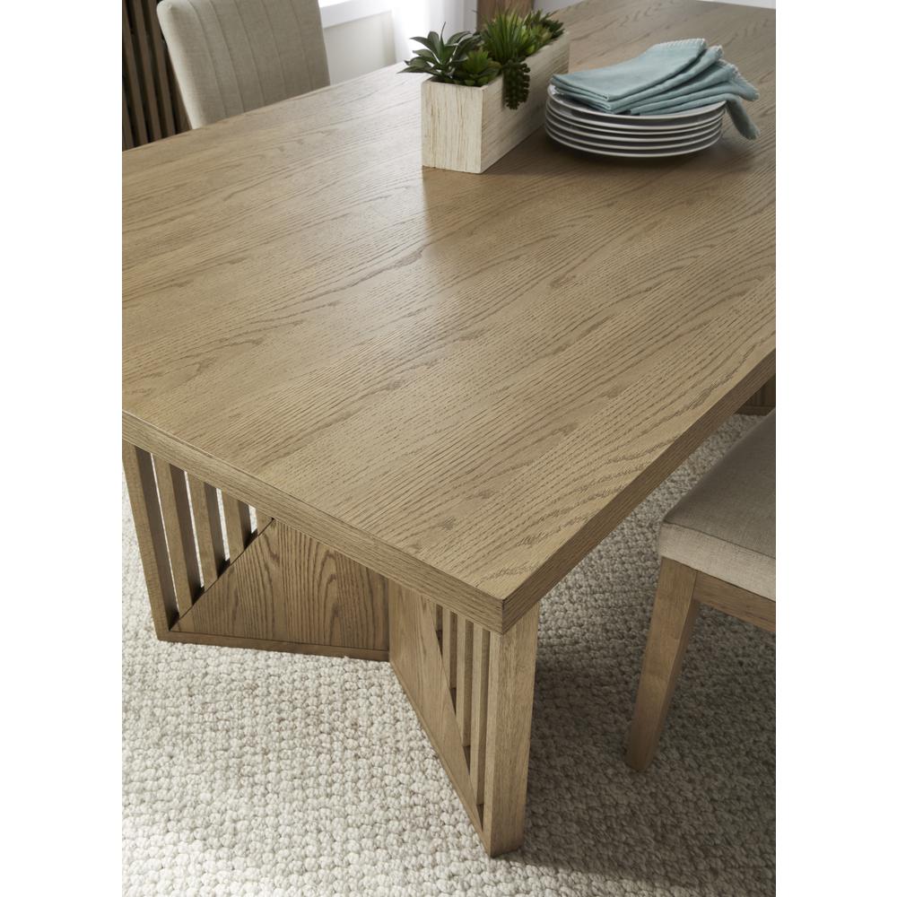 Sumner Double Pedestal Oak Dining Table in Natural
