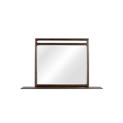 Sol Beveled Glass Wall or Dresser Mirror in Brown Spice