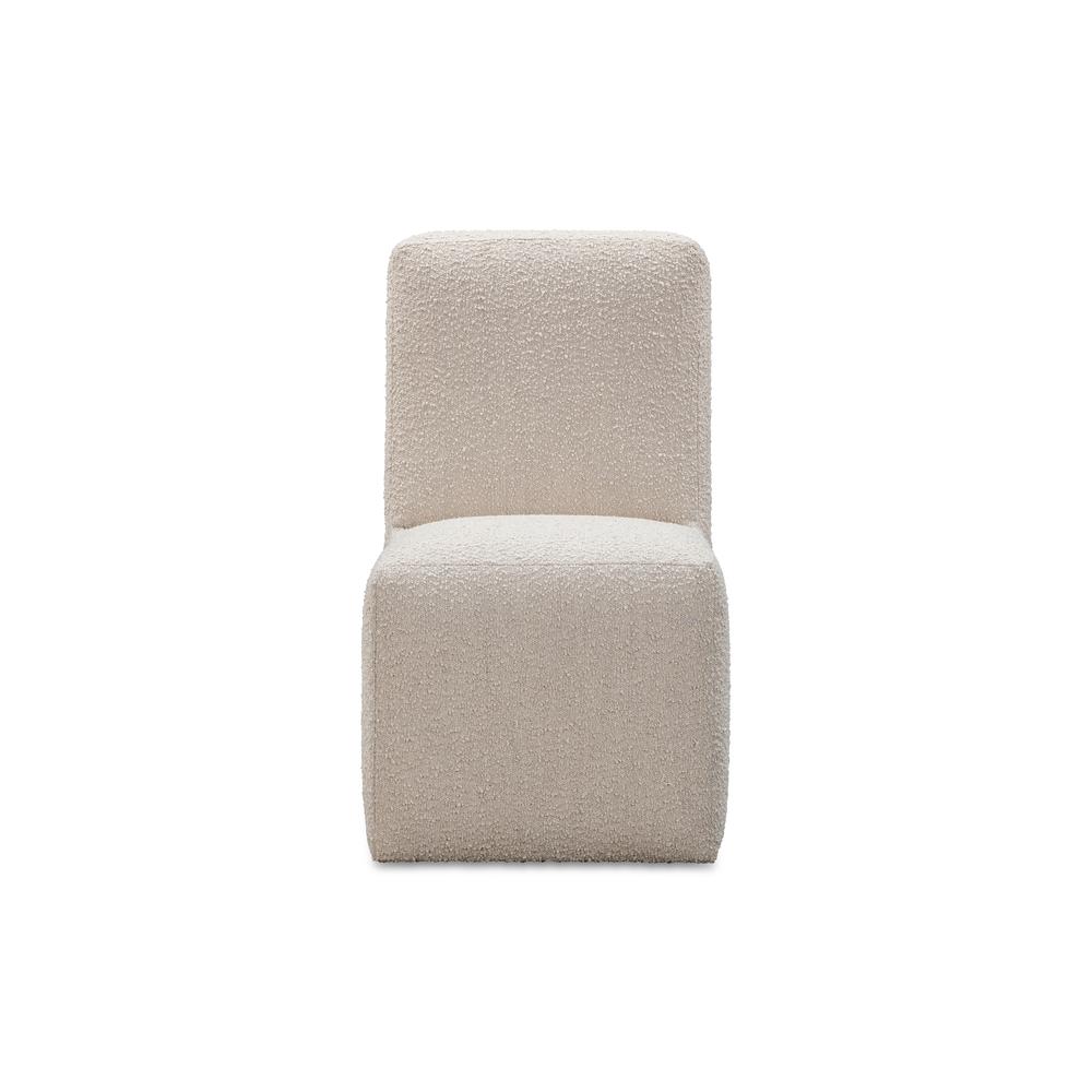 Liv Fully Upholstered Dining Chair in Brun Boucle, set of 2