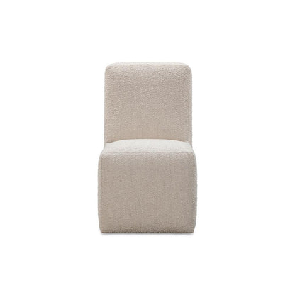 Liv Fully Upholstered Dining Chair in Brun Boucle, set of 2