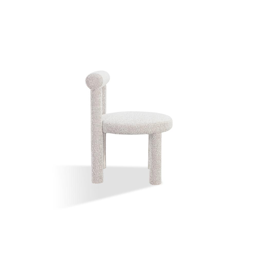 Addison Modern Dining Chair in Cotton Ball Boucle, set of 2