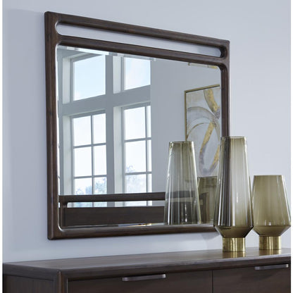Sol Beveled Glass Wall or Dresser Mirror in Brown Spice