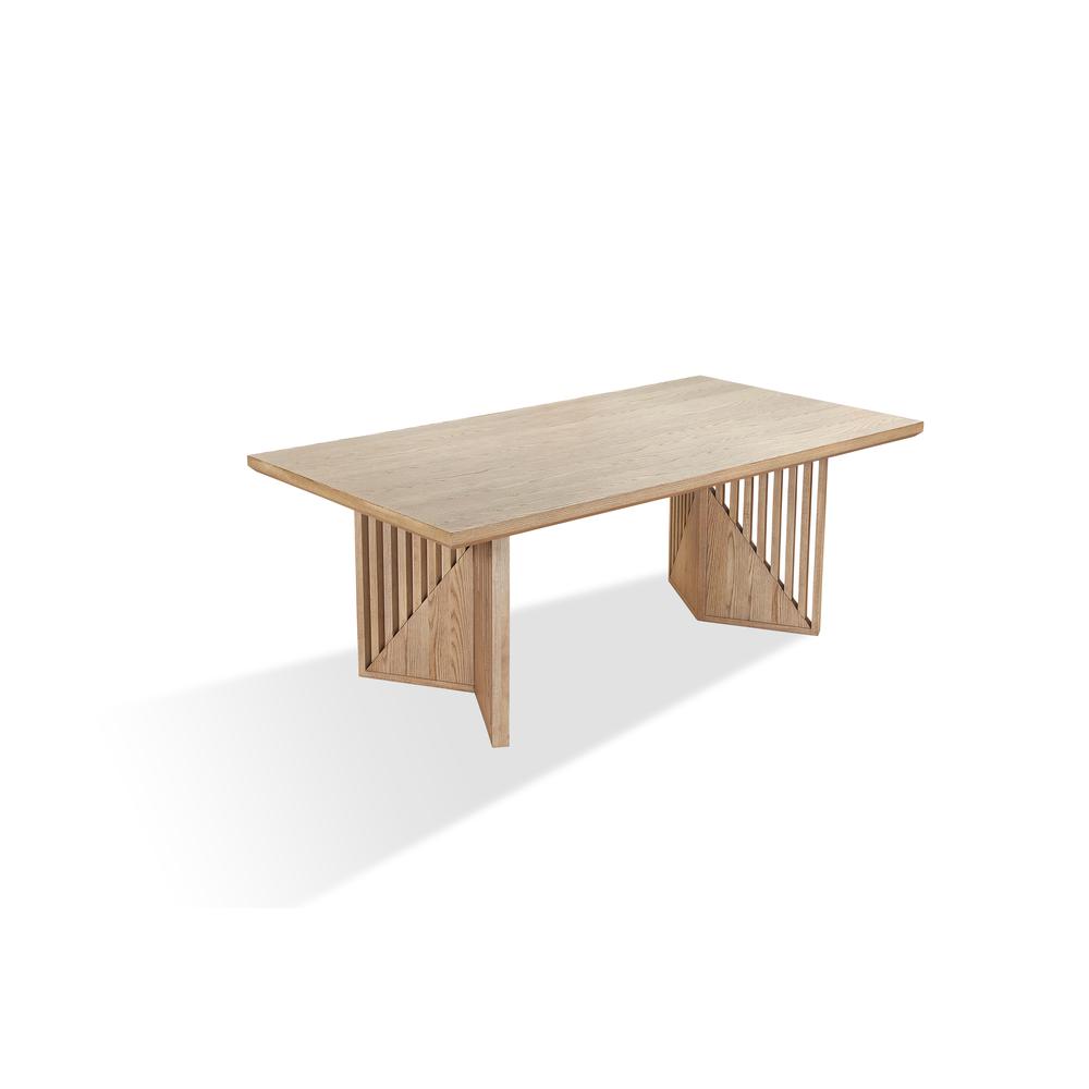 Sumner Double Pedestal Oak Dining Table in Natural