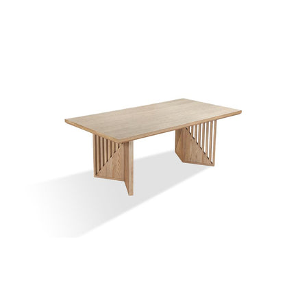 Sumner Double Pedestal Oak Dining Table in Natural