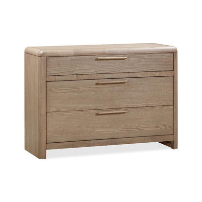 Furano Three Drawer Ash Wood Bachelor Chest in Ginger