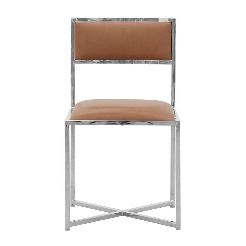 Amalfi X-Base Chair in Cognac, set of 2